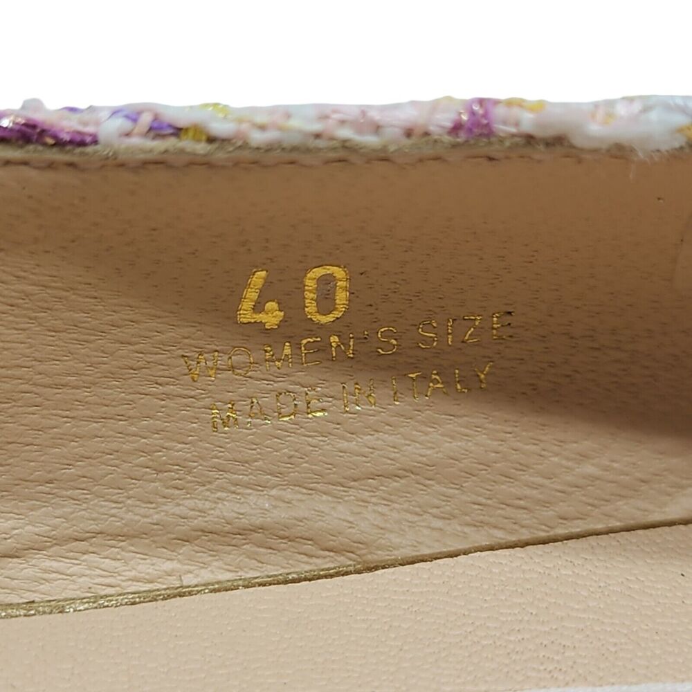 Roger Vivier Gommettine Ball Woven Ballet Flats in Purple White Lime $950 - Picture 7 of 7